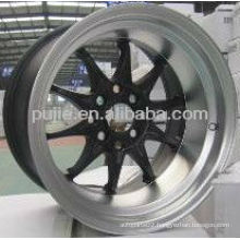 New Design Car Alloy Rims black and machine lip